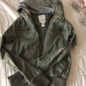 Green utility jacket